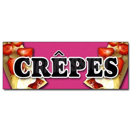 Amistad 48 in. Crepes Decal Sticker - Crepe Thin Pancake Strawberry Chocolate Crispa AM3949147